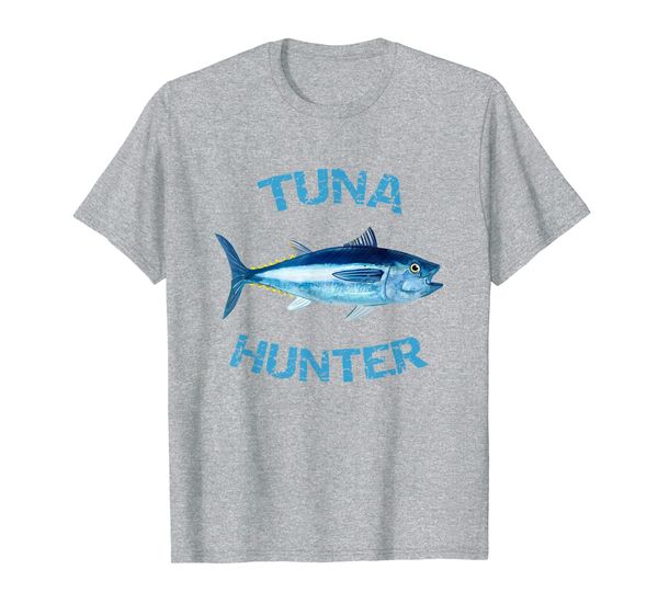 tuna hunter | deep sea fishing | tuna fishing | bluefin tuna t-shirt, White;black
